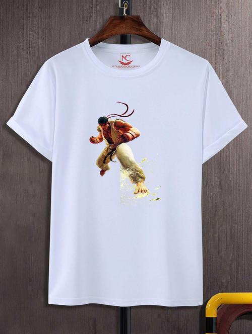 unisex white graphic printed t-shirt - 20883387 - Standard Image - 0