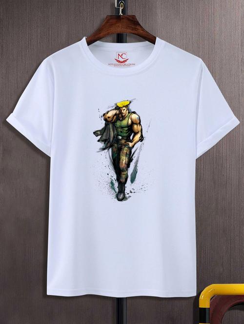 unisex white polyester graphic t-shirt - 20883393 - Standard Image - 0