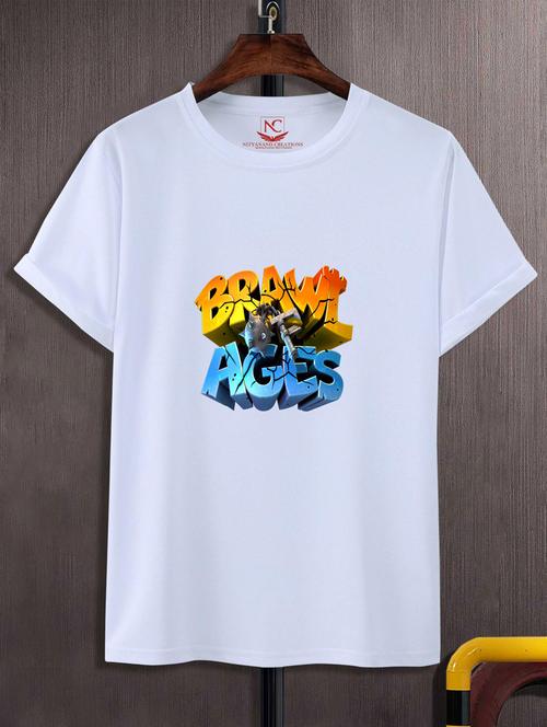 unisex white graphic printed t-shirt - 20883395 - Standard Image - 0