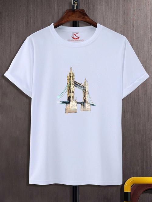 unisex white graphic printed t-shirt - 20883402 -  Standard Image - 0
