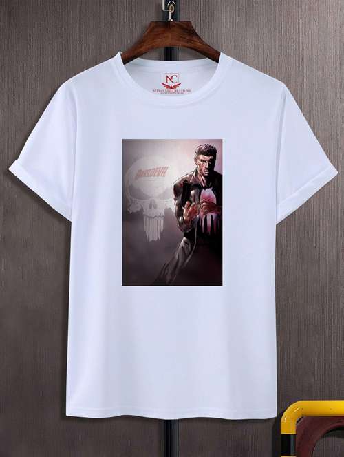unisex white graphic printed t-shirt - 20883403 - Standard Image - 0