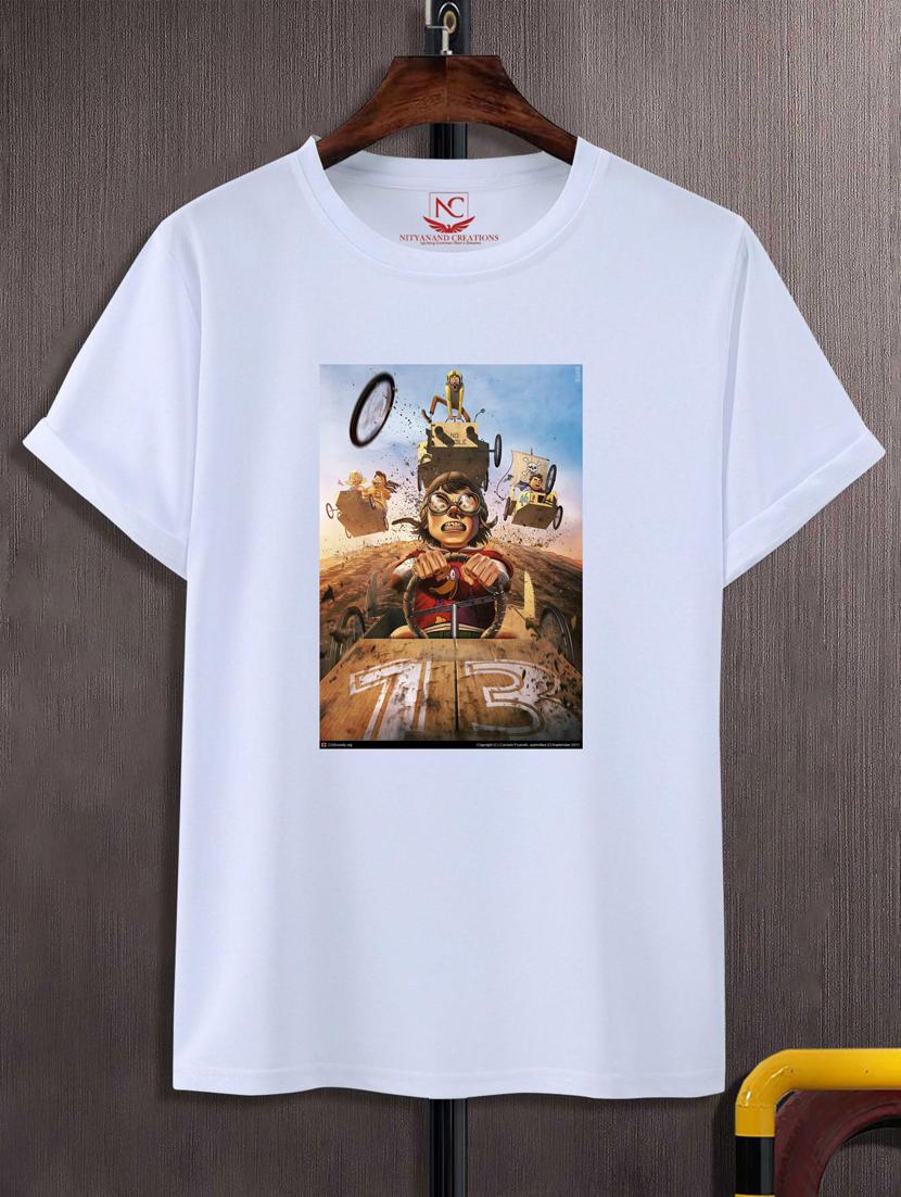 unisex white graphic print t-shirt - 20883426 - Zoom Image - 0