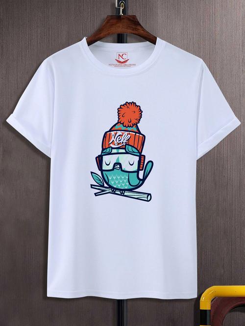 unisex white graphic printed t-shirt - 20883430 - Standard Image - 0