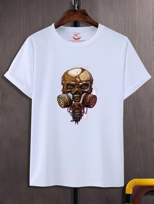 unisex white graphic printed t-shirt - 20883432 - Standard Image - 0