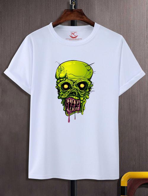 unisex white graphic printed t-shirt - 20883436 -  Standard Image - 0
