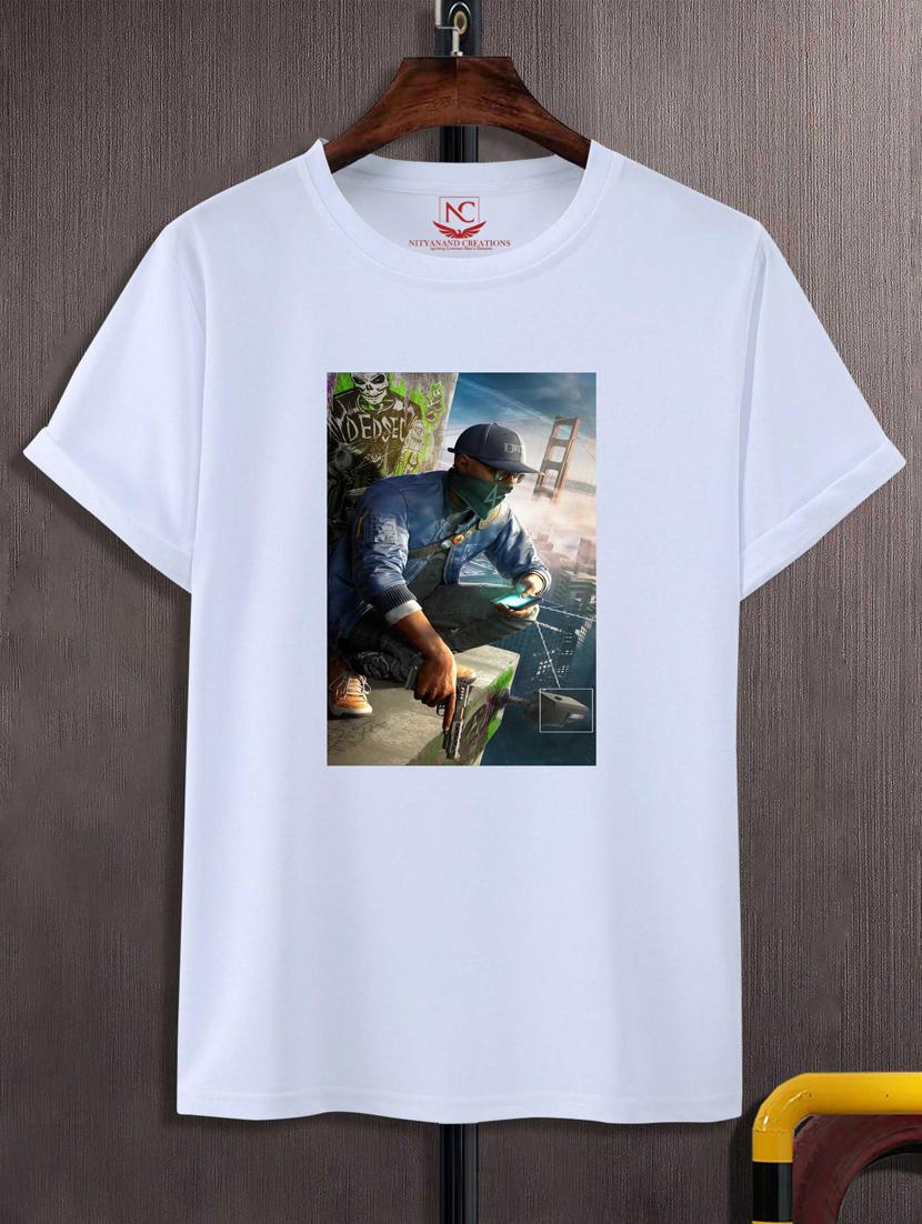 unisex white graphic printed t-shirt - 20883438 - Zoom Image - 0