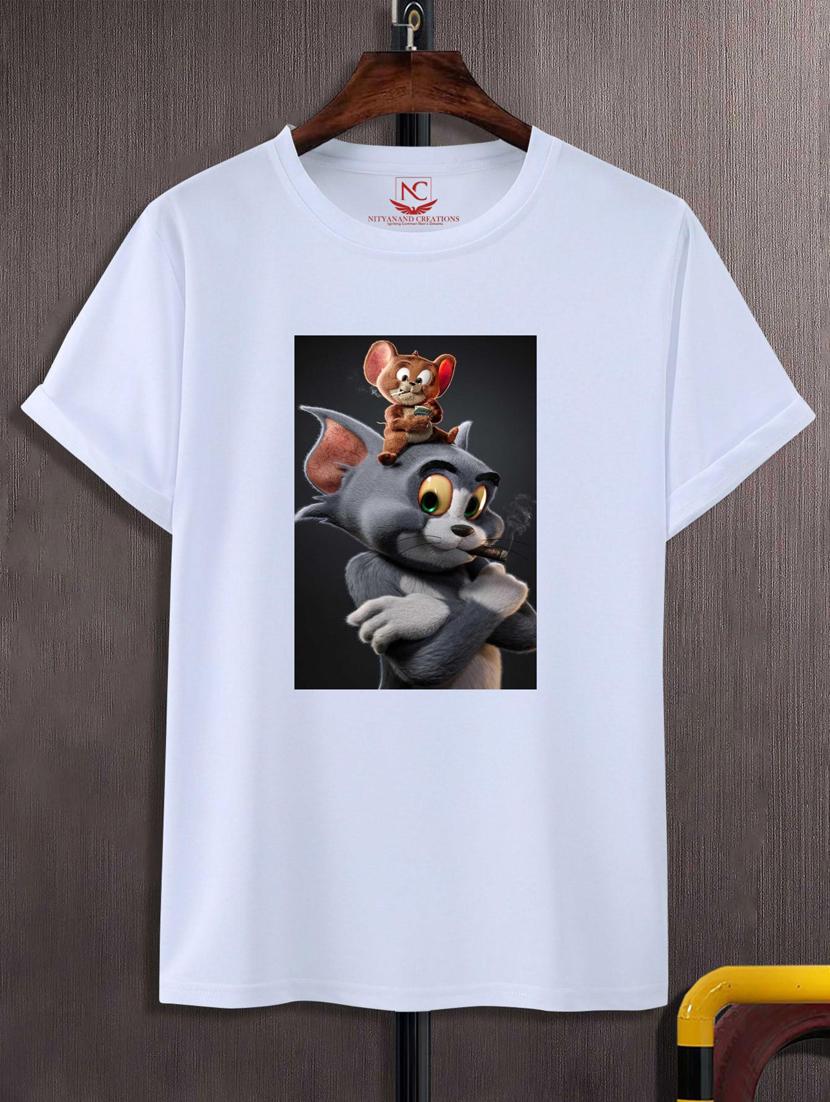 unisex white graphic printed t-shirt - 20883440 - Zoom Image - 0