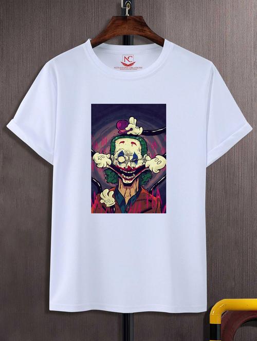 unisex white graphic printed t-shirt - 20883442 - Standard Image - 0