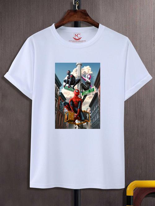 unisex white graphic printed t-shirt - 20883443 - Standard Image - 0