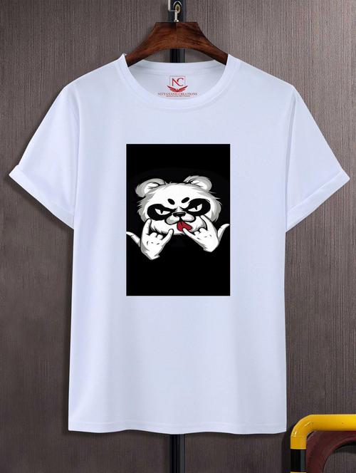 unisex white graphic print t-shirt - 20883447 - Standard Image - 0