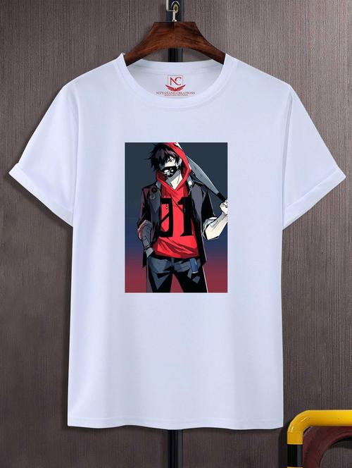 unisex white graphic print t-shirt - 20883449 -  Standard Image - 0