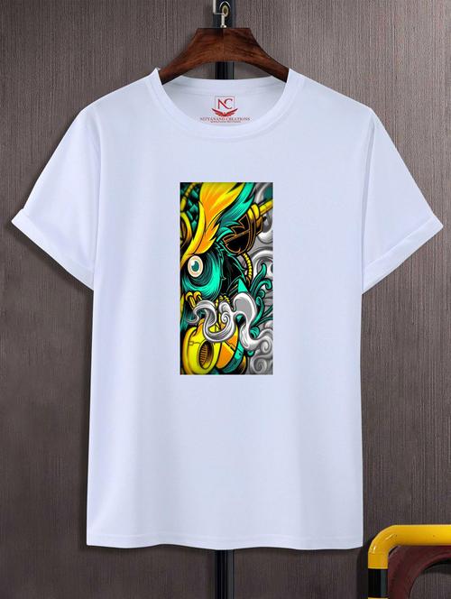 unisex white graphic printed t-shirt - 20883454 - Standard Image - 0