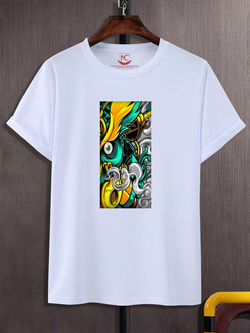 unisex white graphic printed t-shirt - 20883454 - Zoom Image - 0