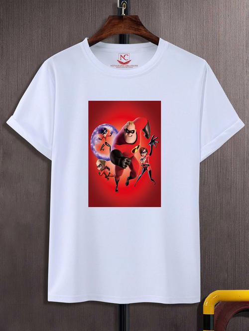 unisex white graphic printed t-shirt - 20883463 - Standard Image - 0