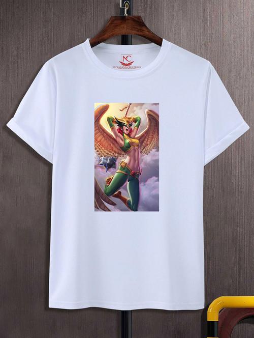 unisex white graphic printed t-shirt - 20883468 - Standard Image - 0