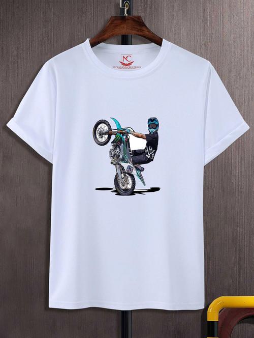 unisex white graphic printed t-shirt - 20883487 - Standard Image - 0