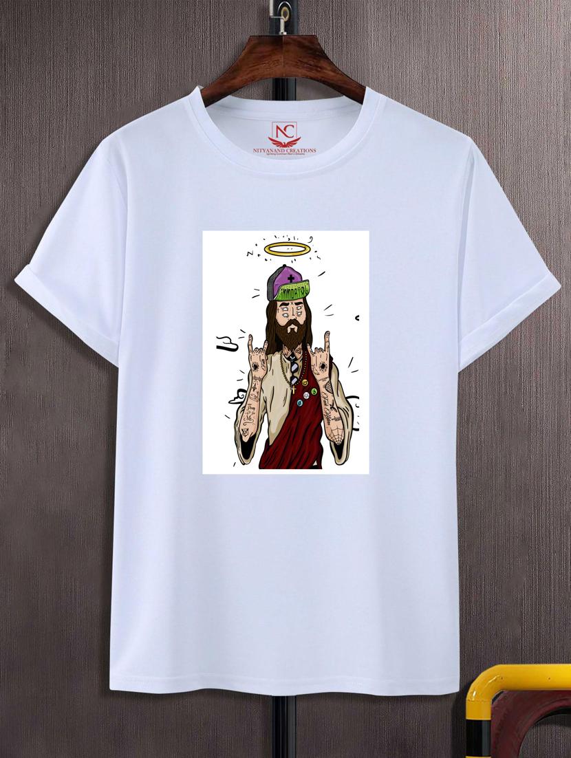 unisex white graphic printed t-shirt - 20883500 -  Zoom Image - 0