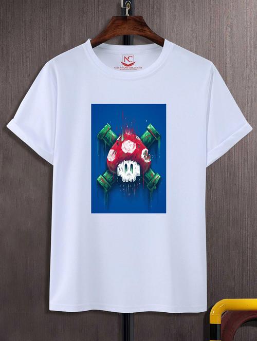 unisex white graphic printed t-shirt - 20883501 - Standard Image - 0