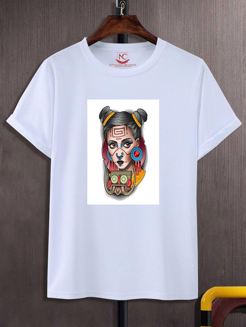 unisex white graphic print t-shirt - 20883503 -  Standard Image - 0