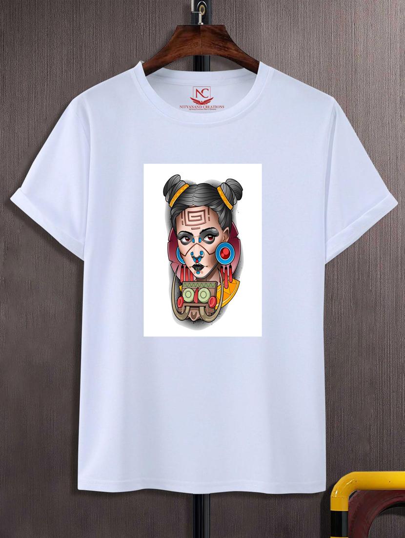 unisex white graphic print t-shirt - 20883503 -  Zoom Image - 0