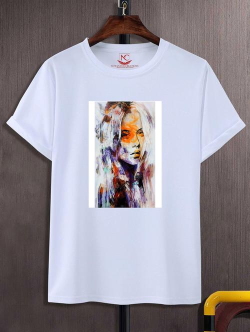 unisex white graphic printed t-shirt - 20883509 -  Standard Image - 0