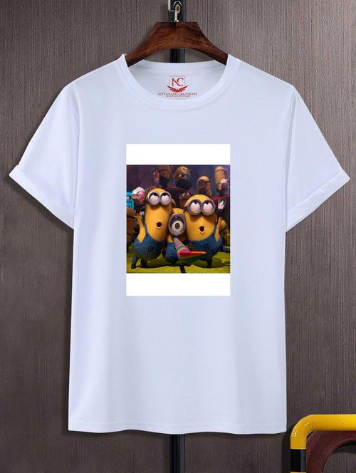 unisex white graphic printed t-shirt - 20883522 -  Standard Image - 0