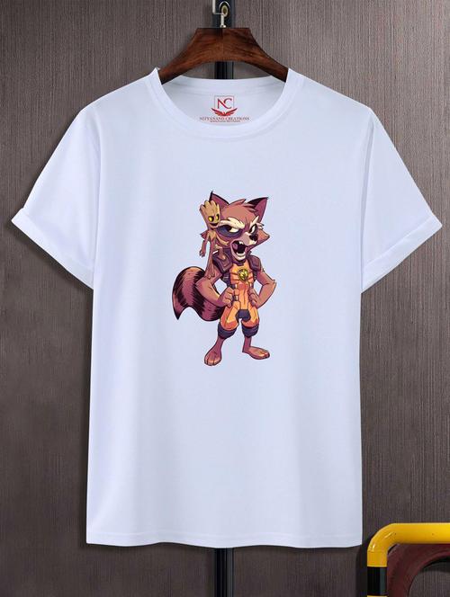 unisex white graphic printed t-shirt - 20883532 - Standard Image - 0