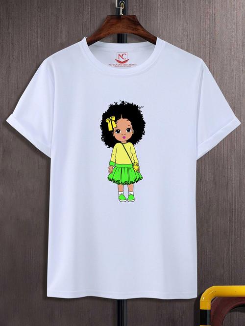 unisex white graphic printed t-shirt - 20883554 - Standard Image - 0
