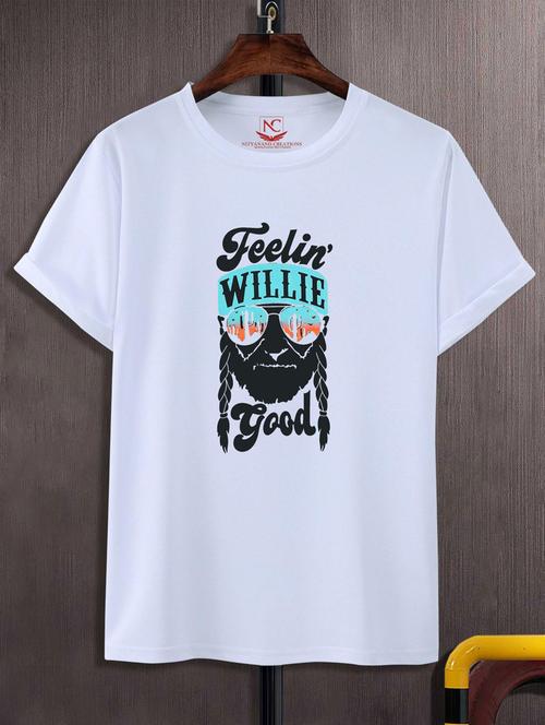 unisex white polyester graphic t-shirt - 20883564 - Standard Image - 0