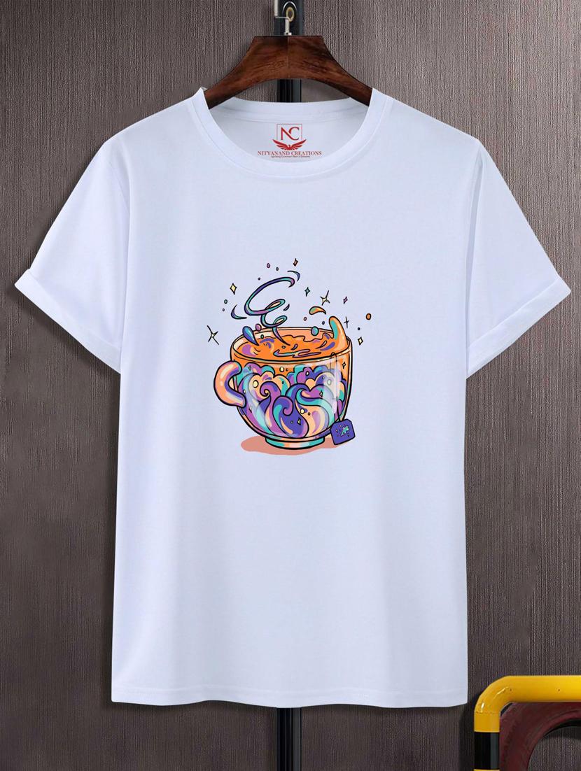 unisex white graphic printed t-shirt - 20883571 -  Zoom Image - 0