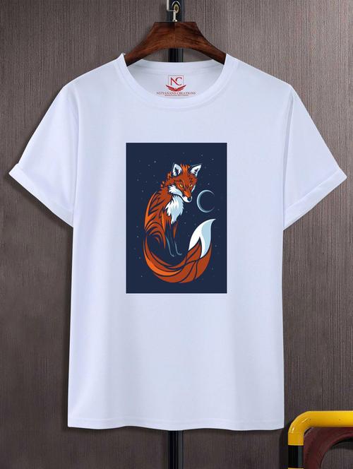 unisex white graphic print t-shirt - 20883574 -  Standard Image - 0