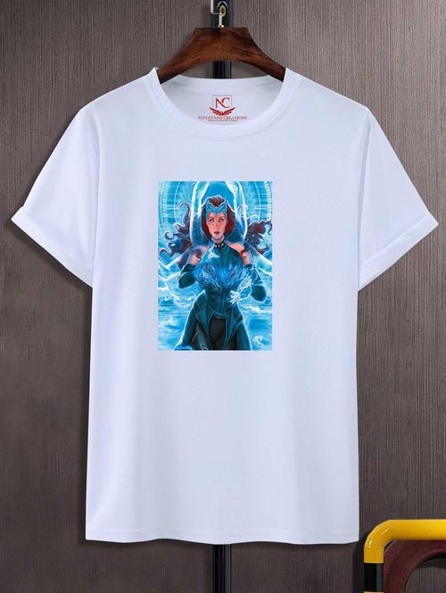unisex white graphic print t-shirt - 20883577 - Standard Image - 0