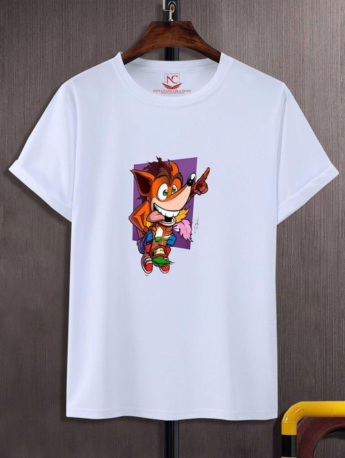 unisex white graphic printed t-shirt - 20883578 -  Standard Image - 0
