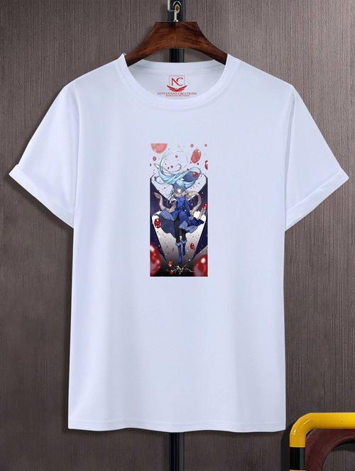 unisex white graphic printed t-shirt - 20883582 - Standard Image - 0