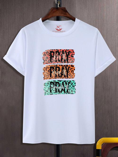 unisex white graphic print t-shirt - 20883584 - Standard Image - 0