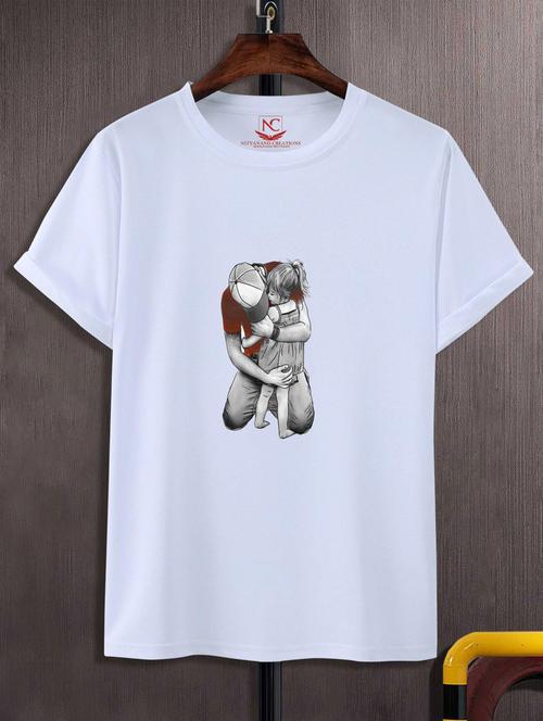 unisex white graphic printed t-shirt - 20883596 - Standard Image - 0