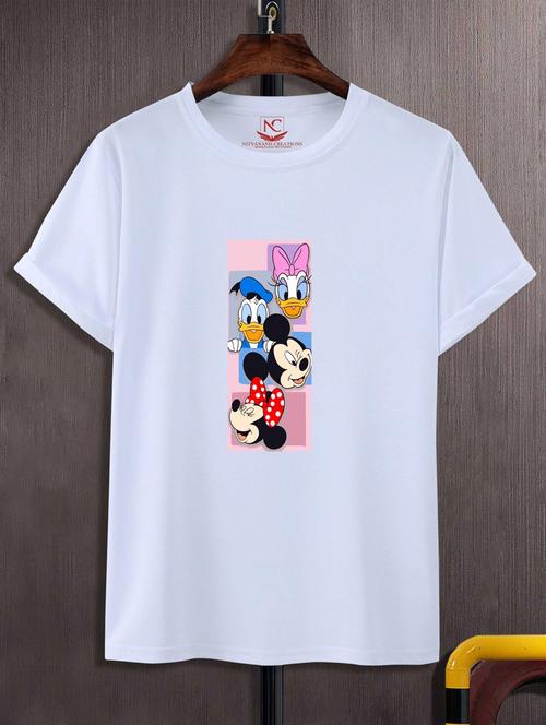 unisex white graphic printed t-shirt - 20883607 -  Standard Image - 0