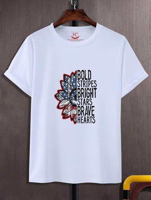 unisex white graphic printed t-shirt - 20883612 -  Standard Image - 0