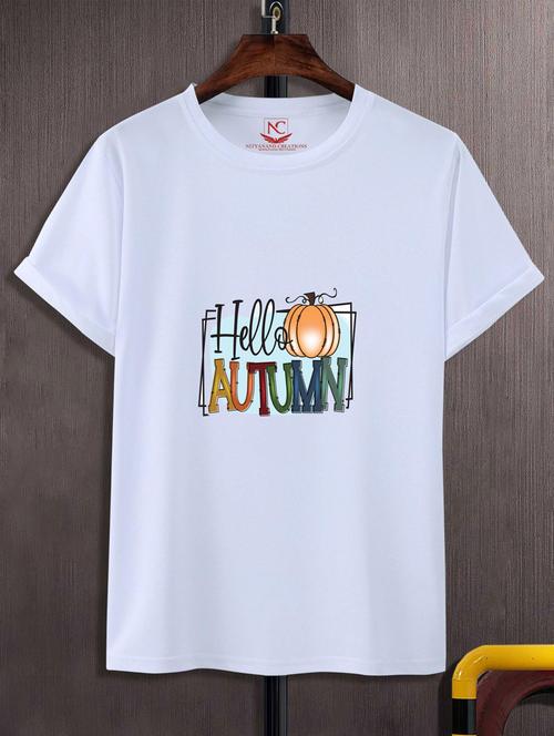 unisex white graphic print t-shirt - 20883613 -  Standard Image - 0