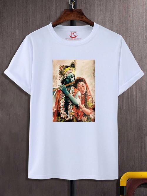 unisex white graphic printed t-shirt - 20883619 -  Standard Image - 0