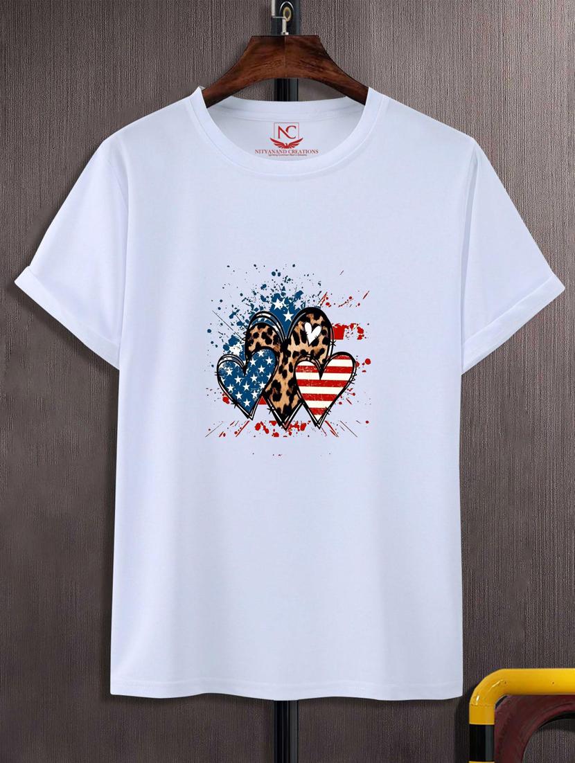 unisex white polyester graphic t-shirt - 20883623 - Zoom Image - 0