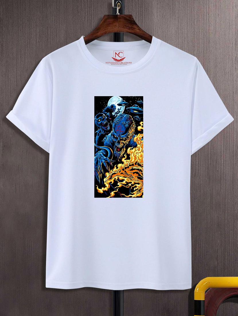 unisex white graphic printed t-shirt - 20883625 - Zoom Image - 0