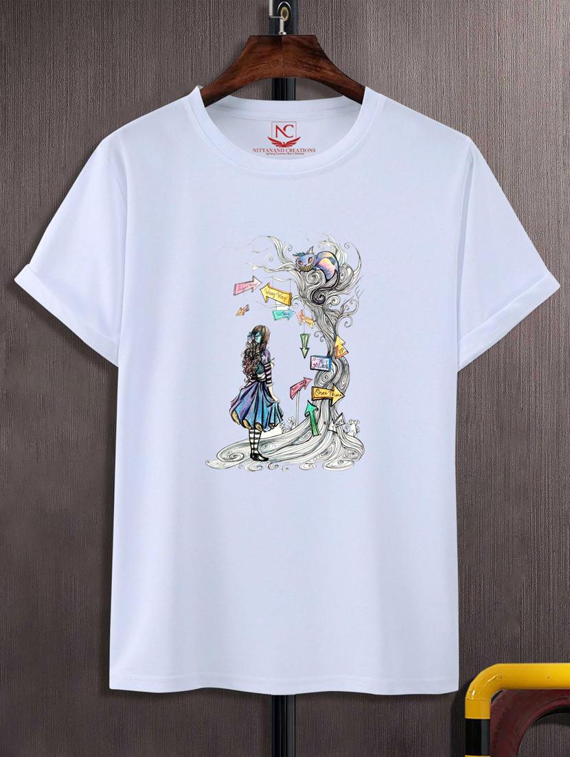 unisex white graphic printed t-shirt - 20883634 -  Zoom Image - 0