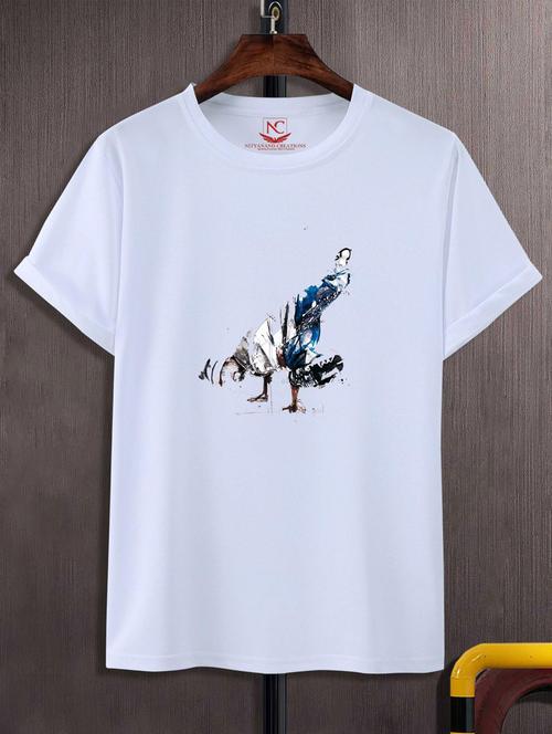 unisex white graphic printed t-shirt - 20883652 -  Standard Image - 0