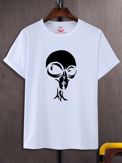 unisex white graphic printed t-shirt - 20883658 -  Standard Image - 0