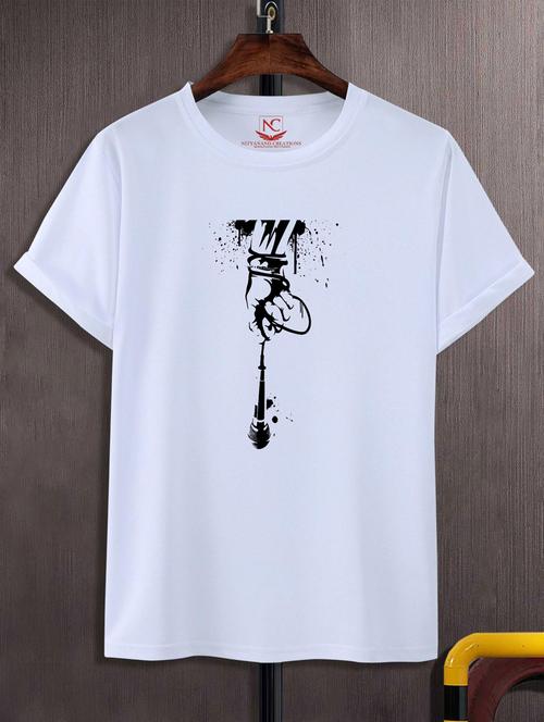 unisex white graphic printed t-shirt - 20883674 - Standard Image - 0