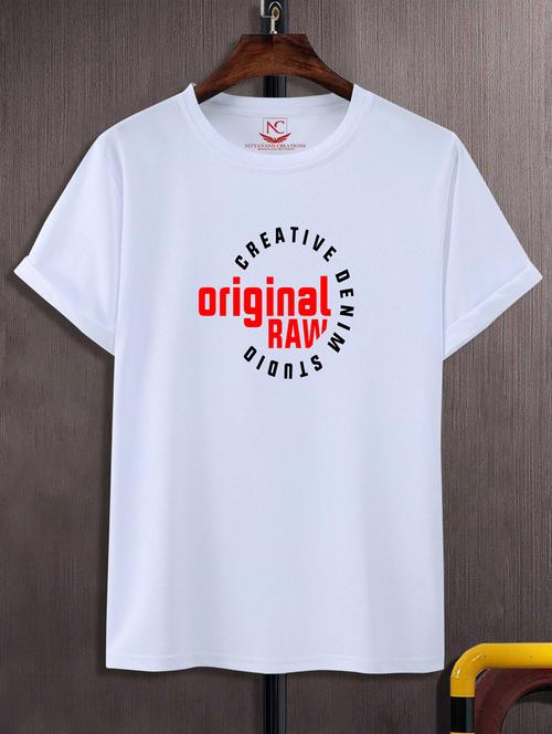 unisex white graphic printed t-shirt - 20883678 -  Standard Image - 0
