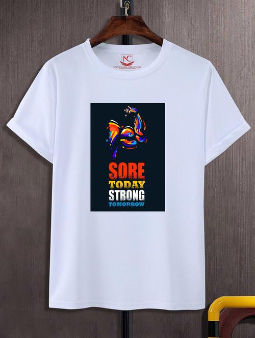 unisex white graphic printed t-shirt - 20883695 -  Standard Image - 0