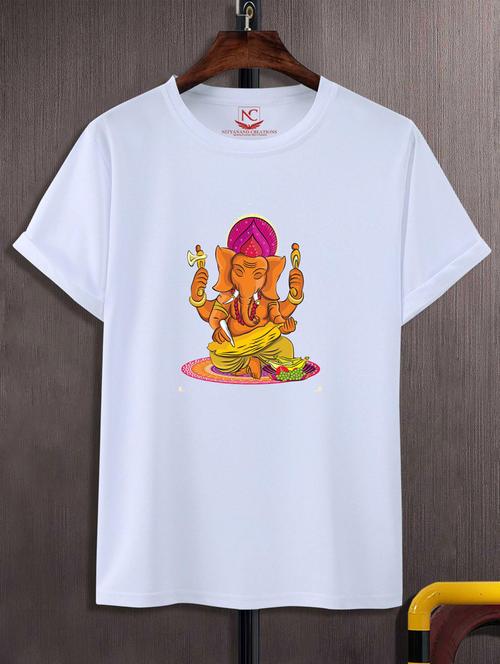 unisex white graphic printed t-shirt - 20883700 -  Standard Image - 0