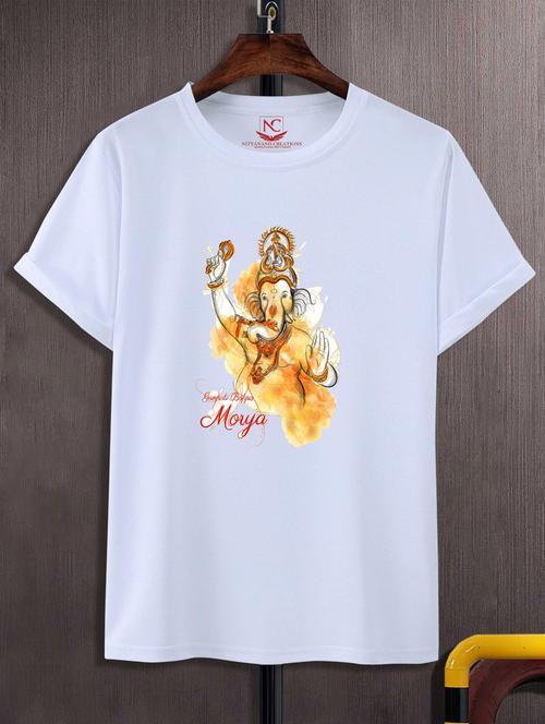 unisex white graphic printed t-shirt - 20883705 -  Standard Image - 0